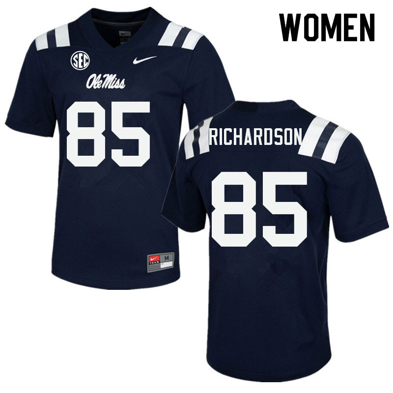 Women #85 Jamar Richardson Ole Miss Rebels College Football Jerseys Sale-Navy - Click Image to Close